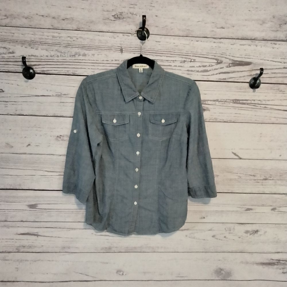 "Hester & orchard" woman's jean  shirt